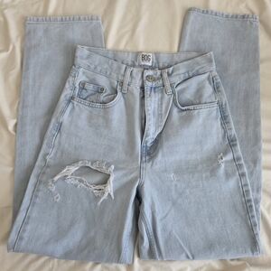BDG Light Blue Baggy Leg Distressed Jeans